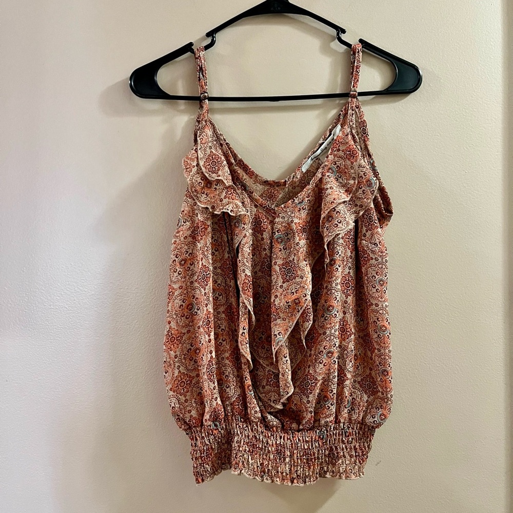 American Rag Ruffle Strappy Top Size Medium - Picture 5 of 8
